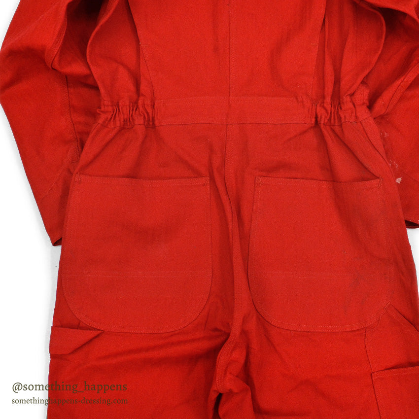 1950's HERCULES NATION-ALLS RED HBT WORK COVERALL ... 38R
