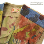 1980's BANANA REPUBLIC HAND PAINTED CAMO PHOTO JOURNALIST VEST...XL