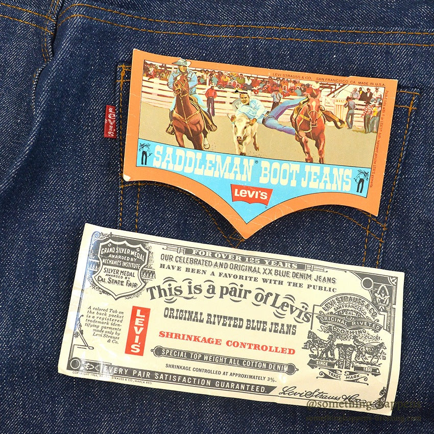 1980's DEADSTOCK Levi's 517 DENIM PANTS RED TAB Made in 1981... W33/L33