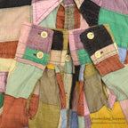 1970's SING & SMILE INDIA MADRAS CRAZY PATCHWORK SHIRT ... L