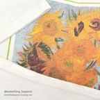 1980s STEDMAN Van Gogh Sunflowers ART T-SHIRT ... L