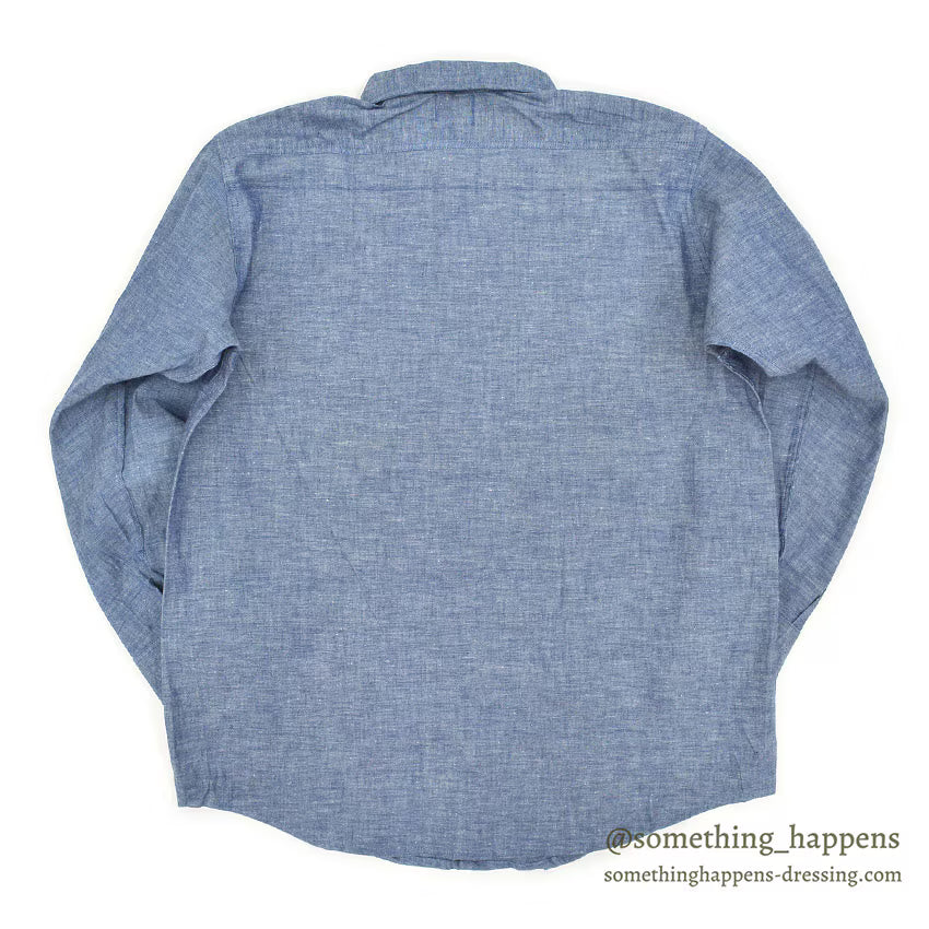 1960's DEADSTOCK BELTEX ALL COTTON CHAMBRAY L/S SHIRT... 16