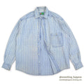 1990's JOHNNY COTTON DOBBY CLOTH L/S SHIRT ... S