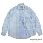 1990's JOHNNY COTTON DOBBY CLOTH L/S SHIRT ... S
