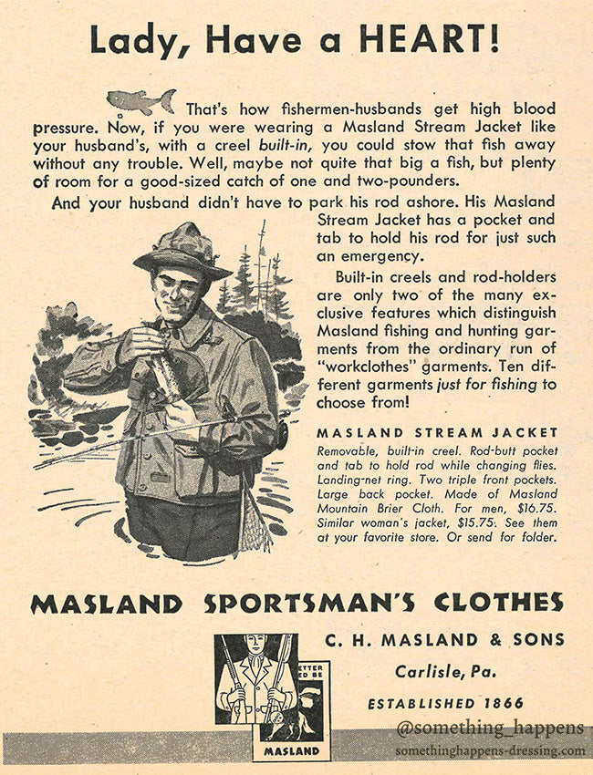 1940's~ MASLAND FISHING JACKET ...