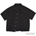 1960's~ BLACK OVERDYED S/S SHIRT...