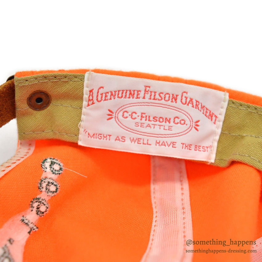 1990's FILSON OWAA ORANGE/TAN CAP...