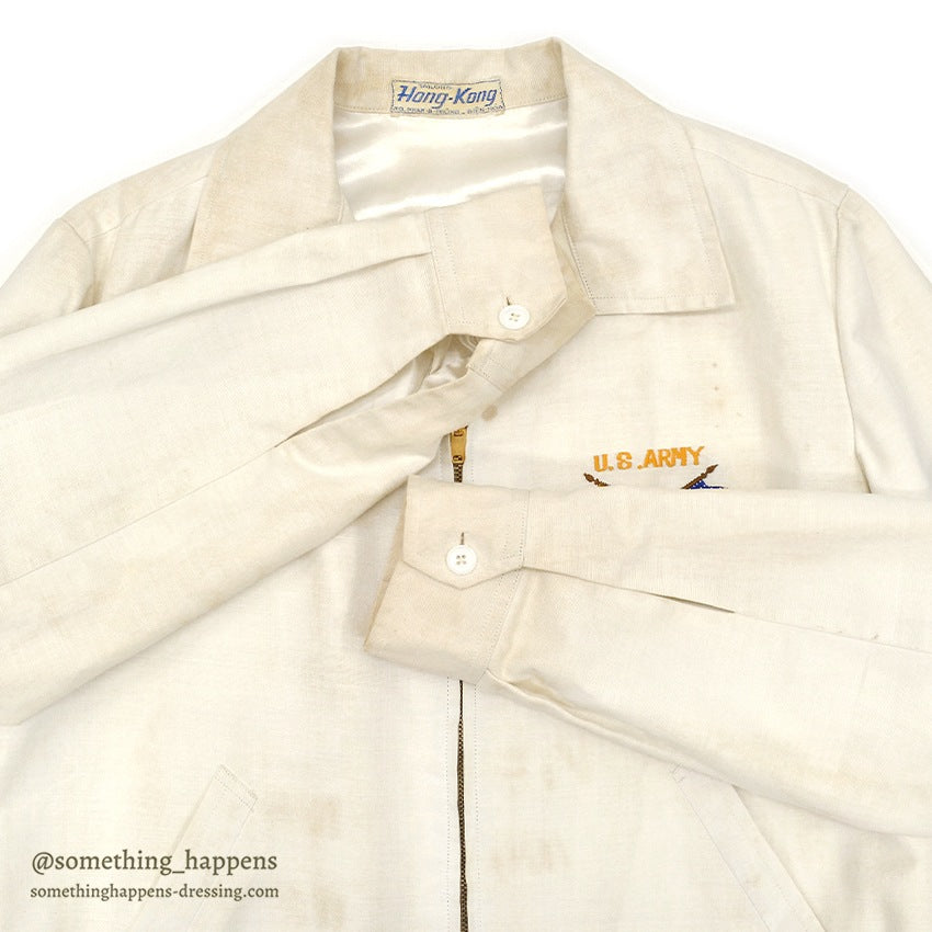 1960s VIETNAM SOUVENIR JACKET (Vietnamese style jacket) 65-66 White...