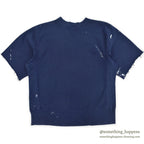 1980's CHAMPION IOWA REVERSE WEAVE SWEAT SHIRT NAVY CHOPPED...