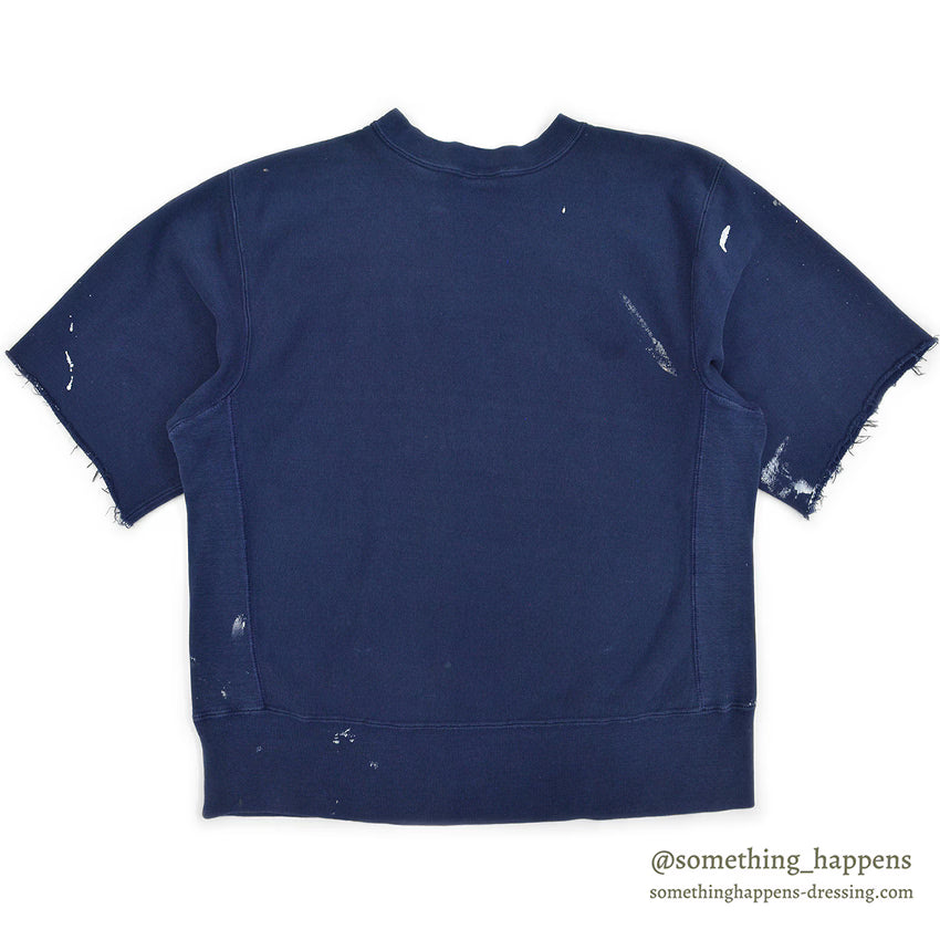 1980's CHAMPION IOWA REVERSE WEAVE SWEAT SHIRT NAVY CHOPPED...