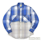 1980's ST JOHN'S BAY BY BIGMAC FLANNEL SHIRT / BLEACH... M