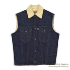 1960's LEVI'S 70579-0217 BIGE DENIM BOA VEST... 36