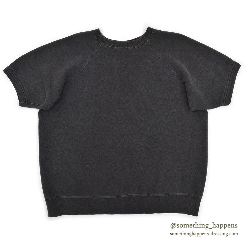 1960's PENNEY'S BLANK S/S SWEAT SHIRT / BLACK ... L