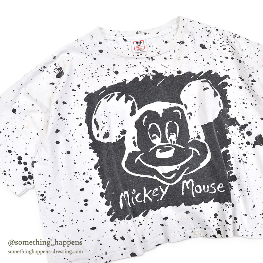 1990's DISNEY MICKEY MOUSE OVER SIZE T-SHIRT / CROPPED...