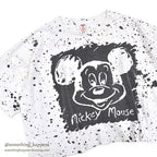 1990's DISNEY MICKEY MOUSE OVER SIZE T-SHIRT / CROPPED...