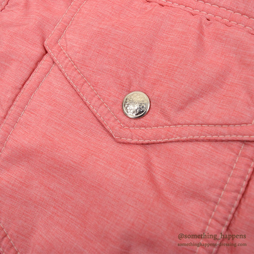 1970's~ BLACK BEAR PRIME GOOSE DOWN NYLON PUFFER JACKET / PINK ... M