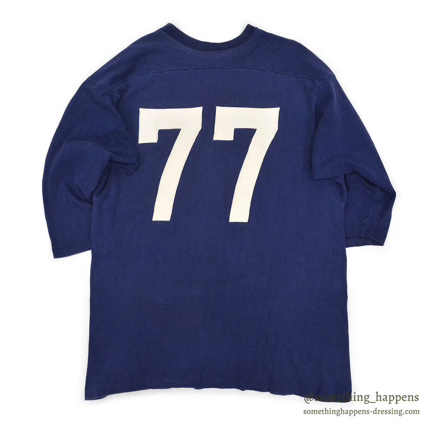 1970's CHAMPION FOOTBALL SHIRT / DARK BLUE...XL