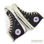 1970's~ DEADSTOCK CONVERSE CHUCK TAYLOR HI BLACK / DIFFERENT AGES... 7 1/2