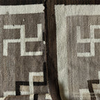 c.1920's JBMOORE WHIRLING LOGS CRYSTAL NAVAJO RUG... 113cm/106cm