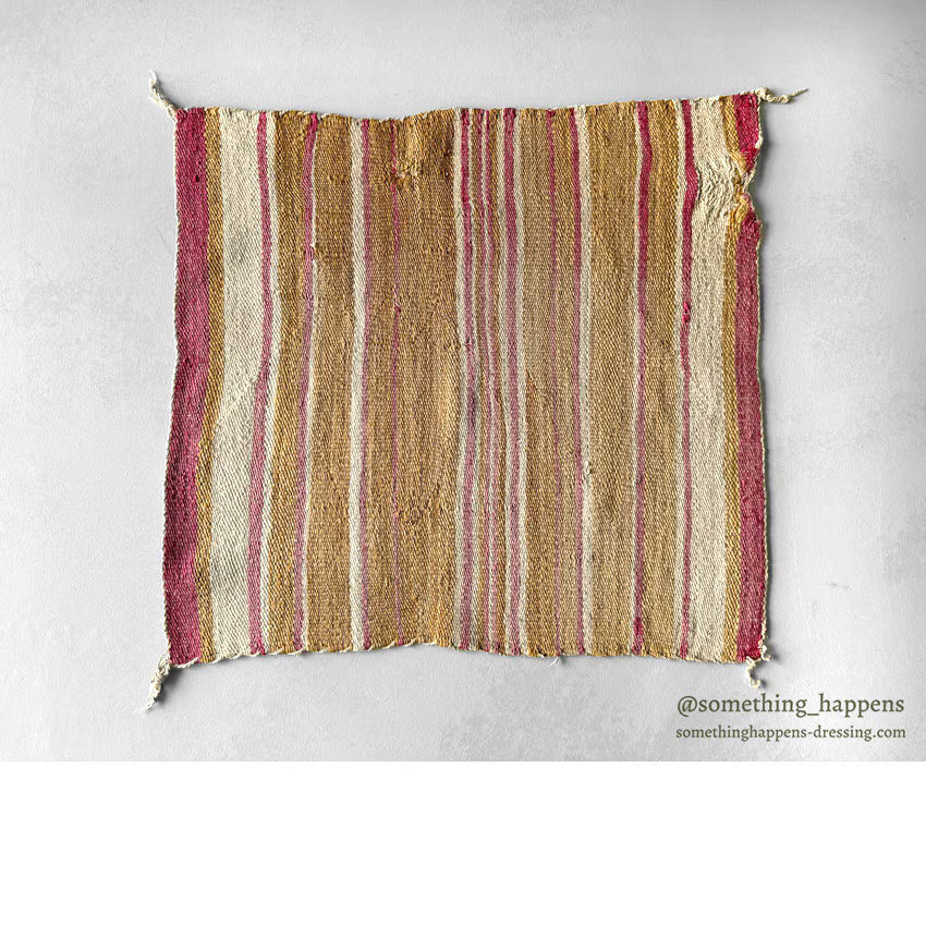 c.1930's NAVAJO RUG PINK STRIPE SINGLE SADDLE BLANKET RARE COLOR ... 77cm/73cm