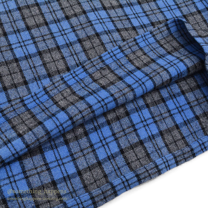 1950's~ UNUSUAL PULLOVER PLAID WOOL SHIRT...