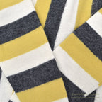 1960's STRIPED YELLOW/WHITE/GRAY KNIT CARDIGAN ...