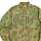 1960's DUBBLE WARE HAND PAINT CAMO SHIRT ... 16 1/2