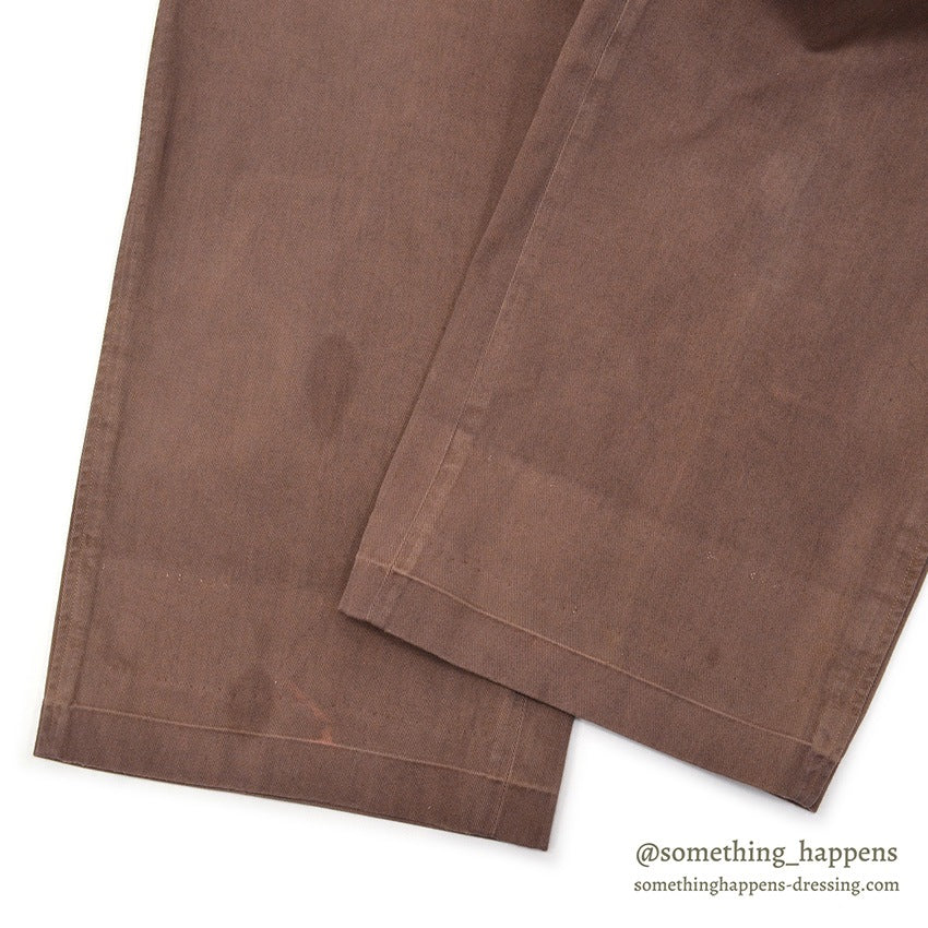 1960's OLD OVERDYED COTTON WORK PANTS... W32/L31