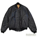 1950's HORSEHIDE ALL BLACK LEATHER SPORT JACKET / RARE DETAIL ...