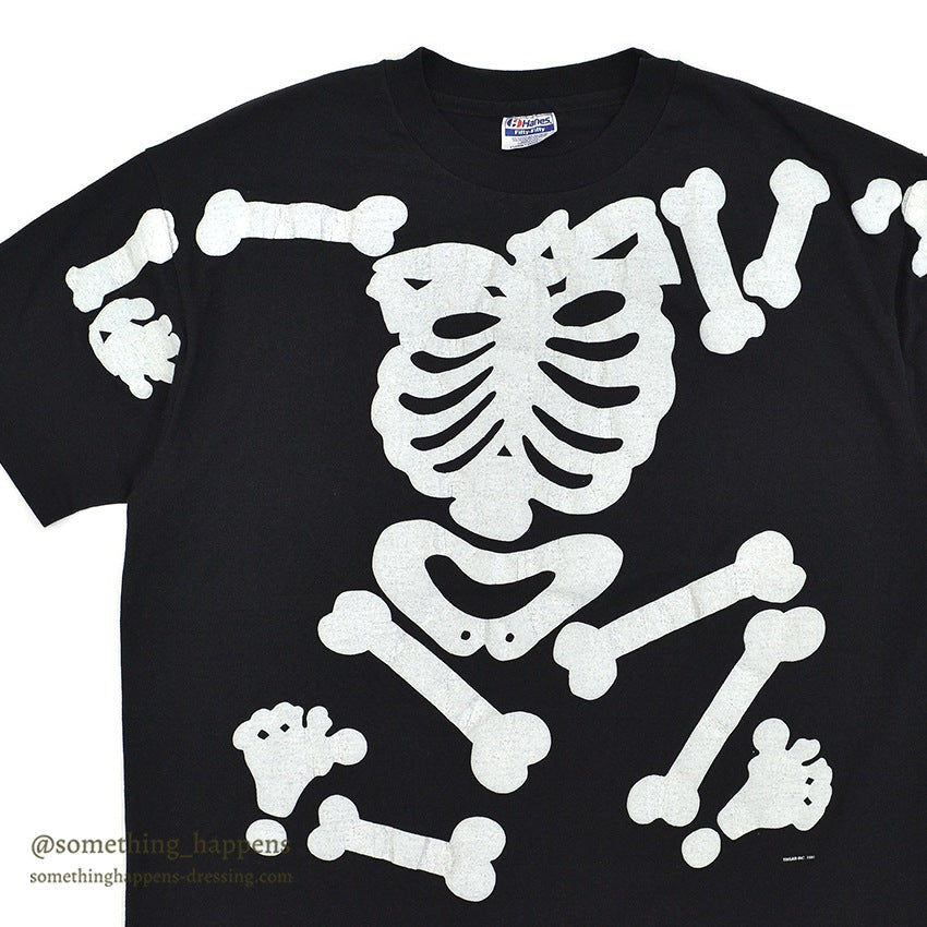 ~1990's HANES BONE POP PRINT T-SHIRT ... XL