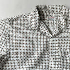 1950's EVER-FRESH GEOMETRIC PATTERN S/S SHIRT ... L