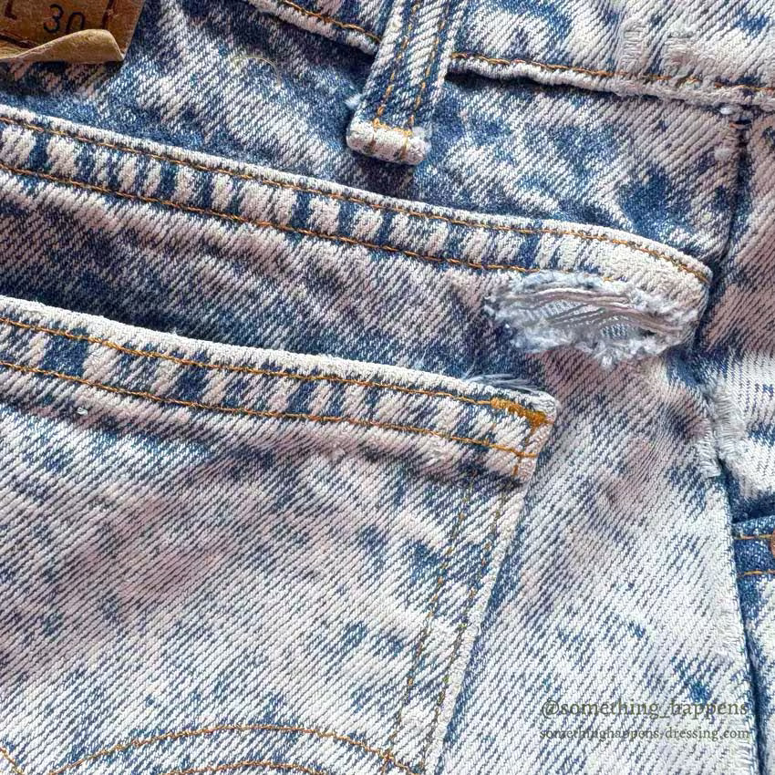 1990's Levi's 506 ACID WASHED DENIM PANTS ... W32/L30