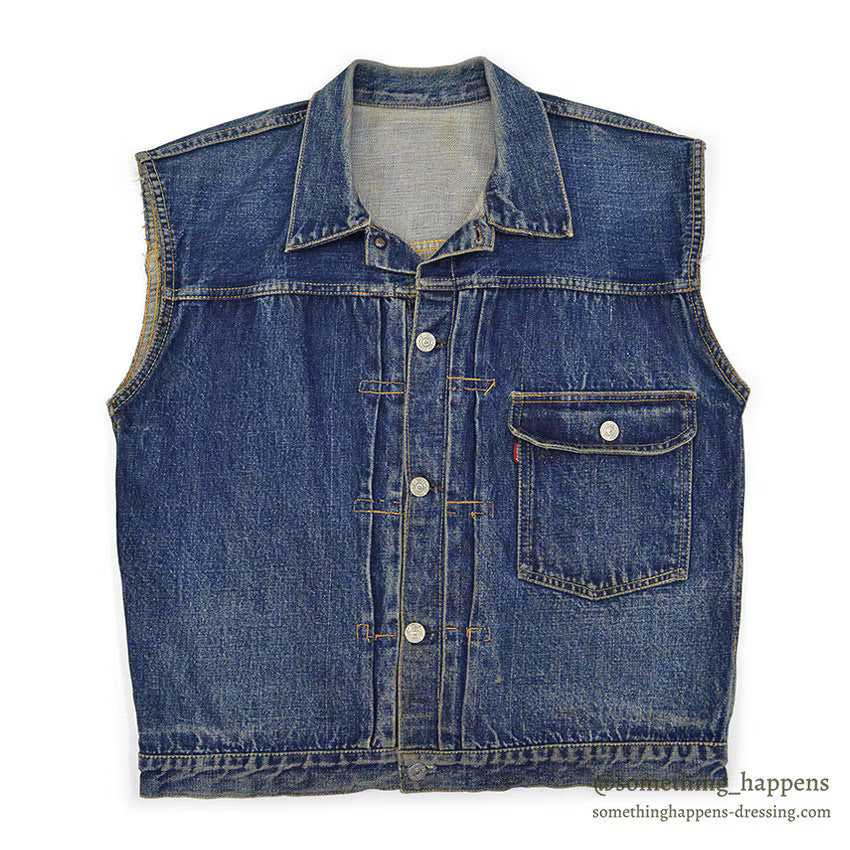 1930's~ LEVI'S 506XX TYPE1 DENIM JACKET, CHOPPED VEST / 1937 MODEL ...