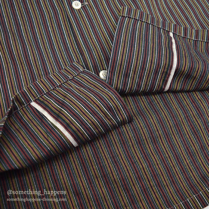 1960's TOWNCRAFT MULTI STRIPE B/D SHIRT...M