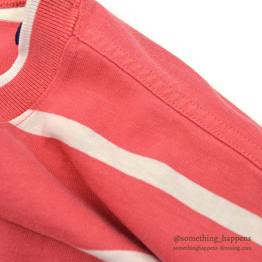 ~1990's GAP PINK/WHITE STRIPE COTTON T-SHIRT ... M
