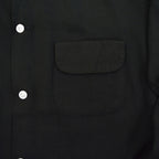 ~1960's BLACK RAYON GABARDINE SHIRT...L