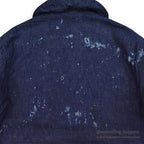 1940's USNAVY WW2 SHAWL COLLAR DENIM JACKET / DARK AND DAMAGED...