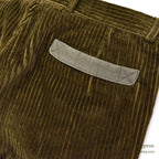 1990's WILLIS & GEIGER OLIVE GREEN CORDUROY PANTS...W34
