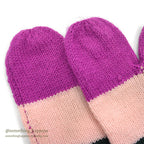 1960's HOME MADE HAND KNIT MITTENS 1...