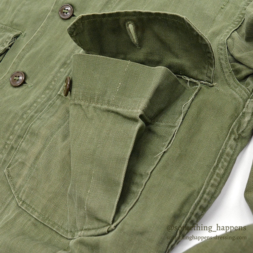 1940's BRITISH ARMY WW2 WAR AID HBT JACKET / US MADE...