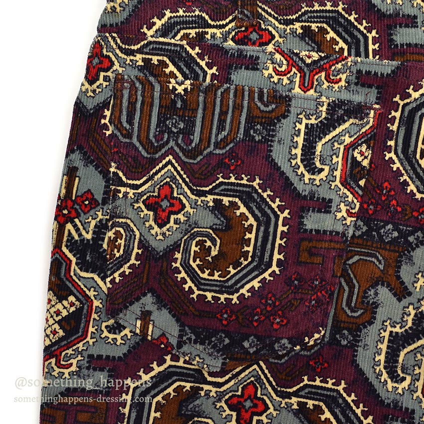 1970's DEADSTOCK Levi's PRINT CORDUROY PANTS ... W36/L31
