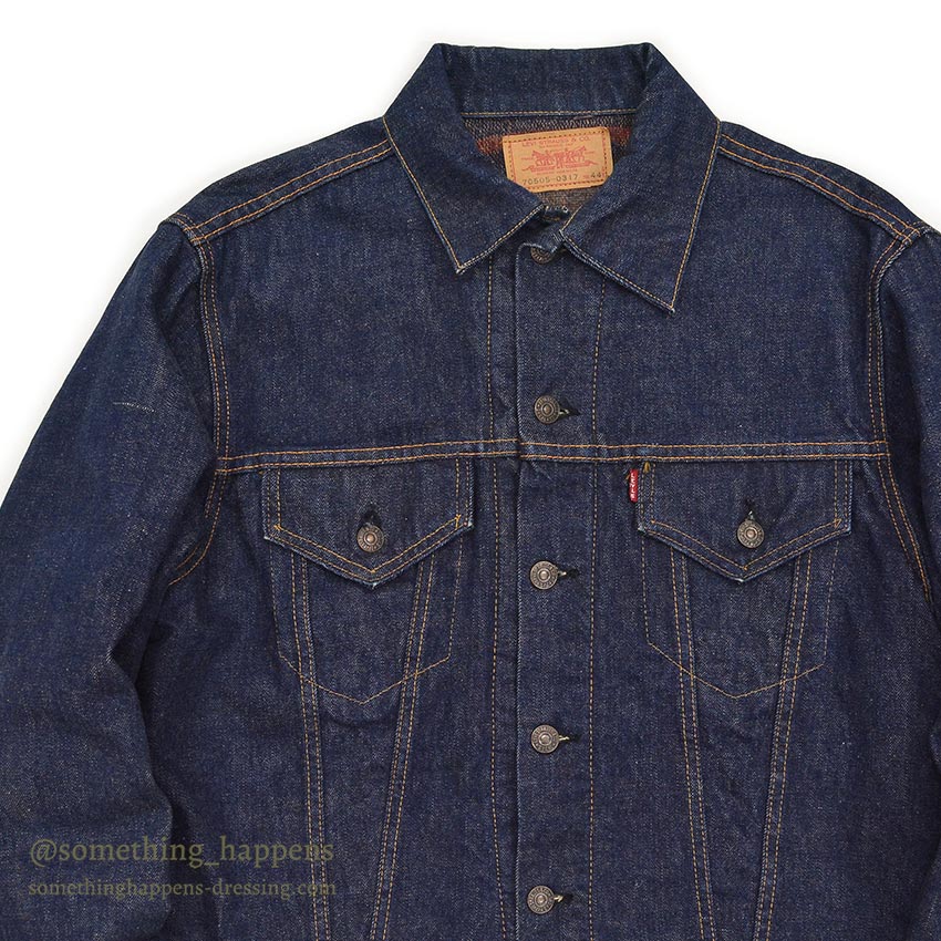 1960s LEVI'S 70505-0317 BIG E DENIM JACKET BLANKET / Transition Period ... 44
