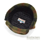 1990's LAKE OF THE ISLES PLAID FLEECE TRAPPER HAT...L