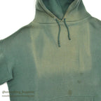 1960's OLD GREEN FADED SWEAT PARKA / BIG SIZE...