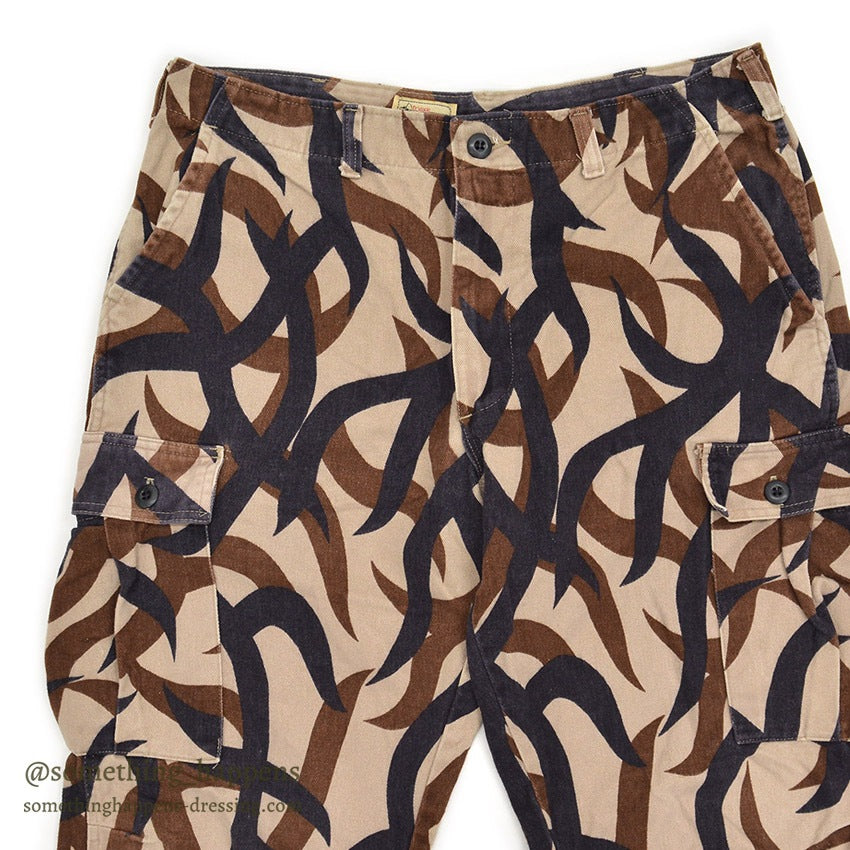 1990's BRIGADE QUARTERMASTERS ASAT CAMO PANTS / THICK COTTON... LR