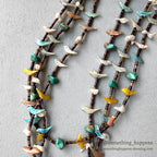 OLD ZUNI FETISH NECKLACE / 3 STRAND...