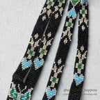 NATIVE AMERICAN SEED BEADS NECKLACE / WHIRLING LOGS...