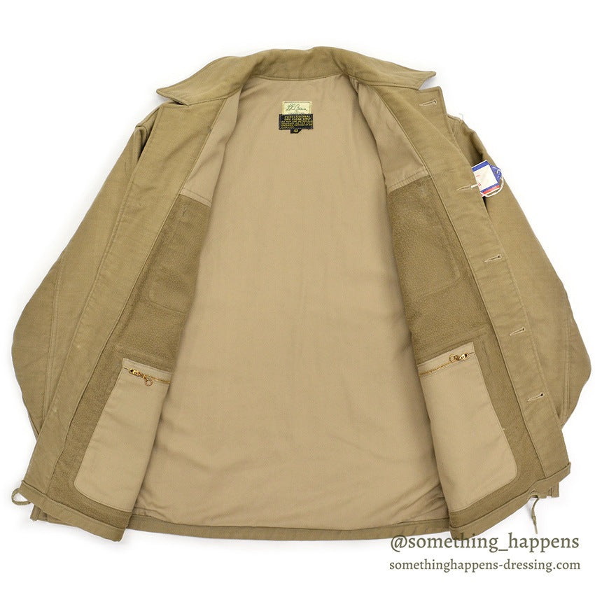 1960's L.L.BEAN JUNGLE CLOTH WARDEN JACKET / ALMOST DEADSTOCK ... 42
