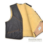 1960's POWR HOUSE SHEARLING WORK VEST...M