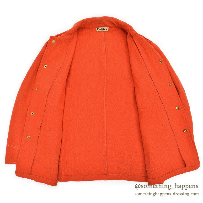 1970's GALLAGHERS ORANGE WOOL COVERALL...XL